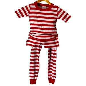 Hanna Andersson Red/White Striped Pajama Set (Shorts & Pants) Size 5